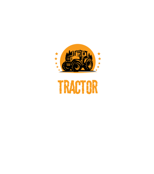 Bărbatul adevărat conduce un tractor model negru pe tricou