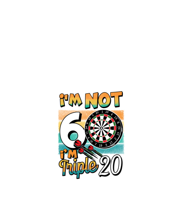 Darts Birthday 60 years old model negru pe tricou