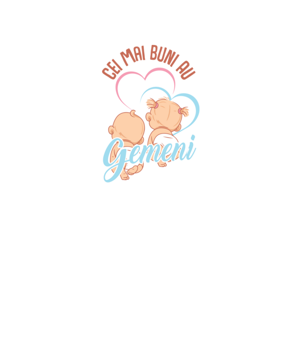 Cei mai buni au gemeni model alb pe tricou