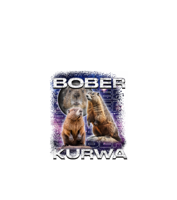 Bóber Kurwa universe model negru pe tricou