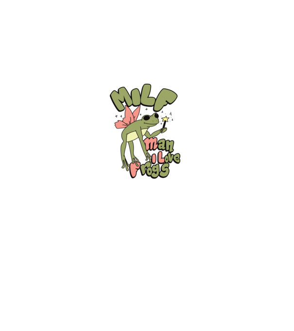 MILF man i love frogs model alb pe tricou