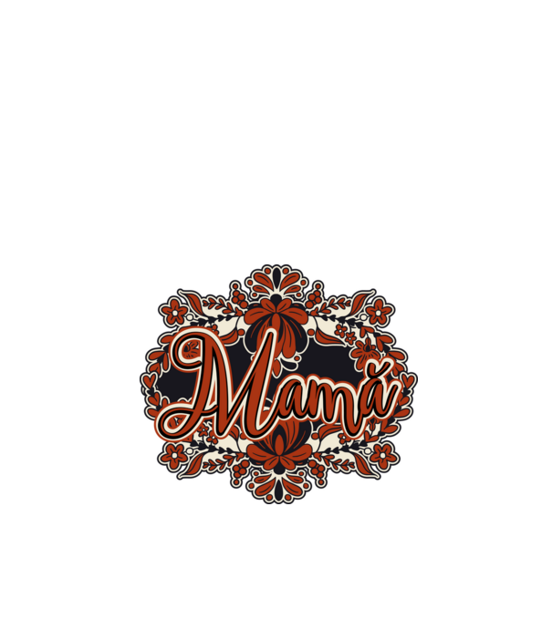 Mamă model negru pe tricou