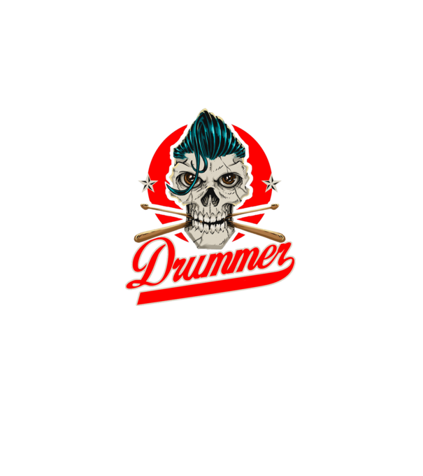 Drummer model negru pe tricou