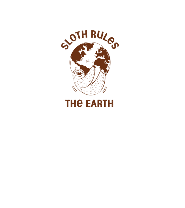 Sloth rules the world model alb pe tricou