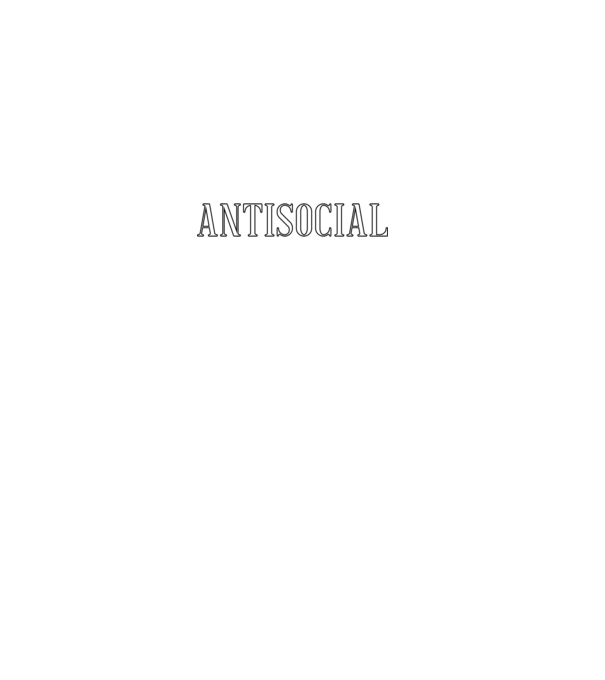 Antisocial model negru pe tricou