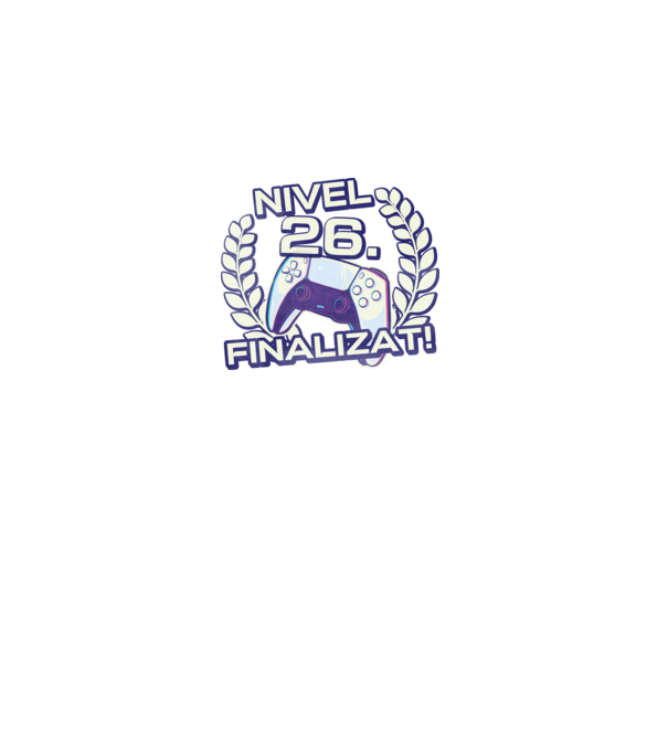 Nivel 26 finalizat! model negru pe tricou