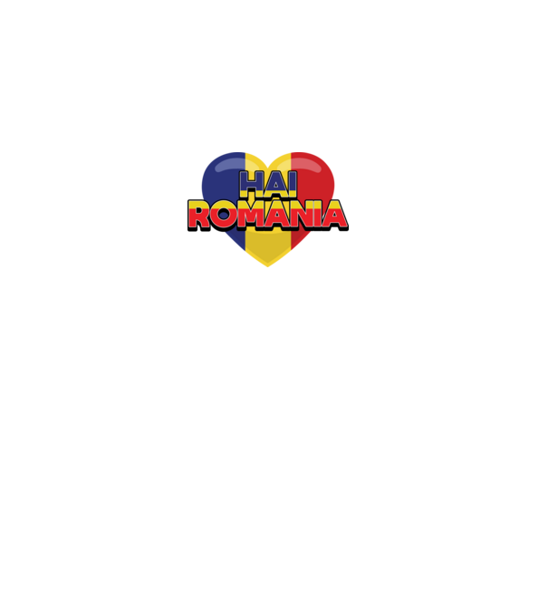 Romania heart model negru pe tricou