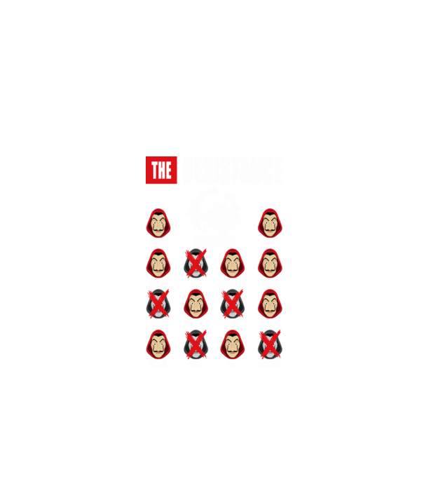 the resistance la casa de papel model negru pe tricou