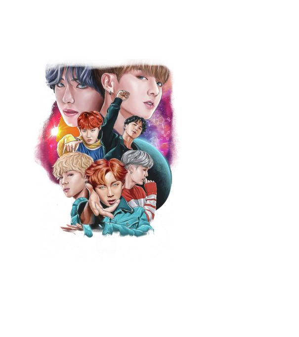 BTS POSTER model negru pe tricou