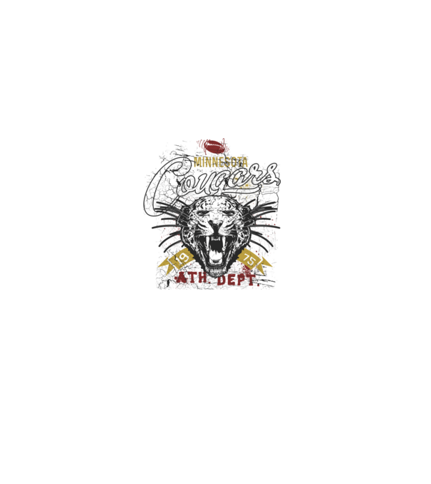 Minesota Cougars TEXTURED model negru pe tricou