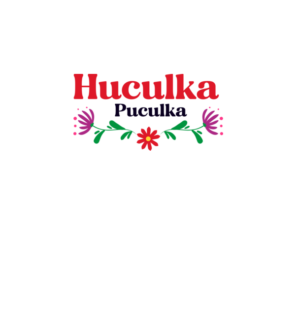Huculka Puculka model alb pe tricou