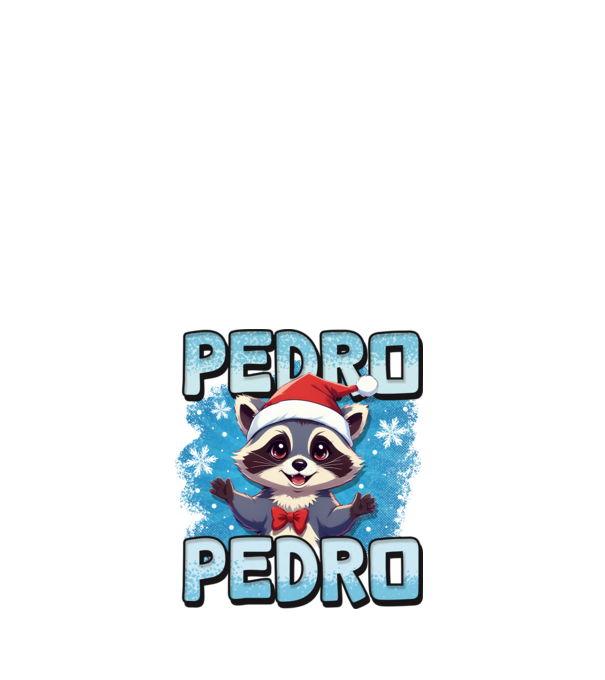 Pedro pedro retro xmas model alb pe tricou