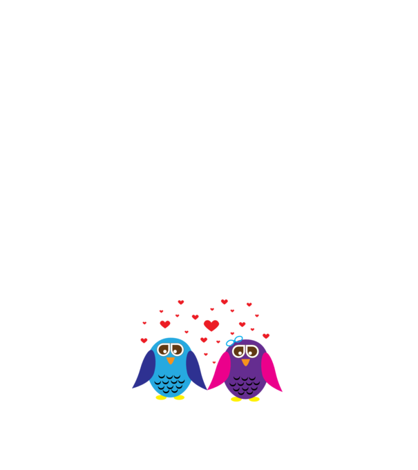 Owl Love model roșu pe tricou