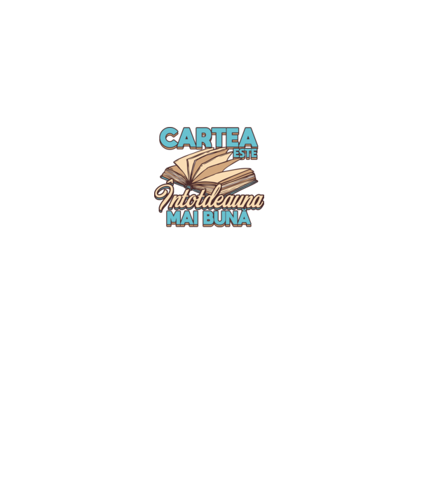 Cartea este ÎNTOTDEAUNA mai bună D7556260-01 model negru pe tricou