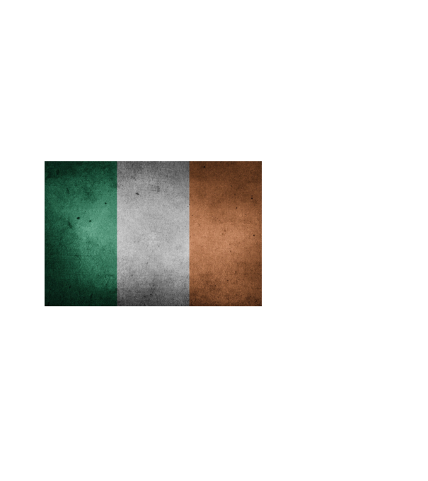 IRELAND model negru pe tricou