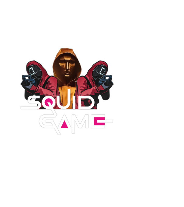 squid game poster model negru pe tricou
