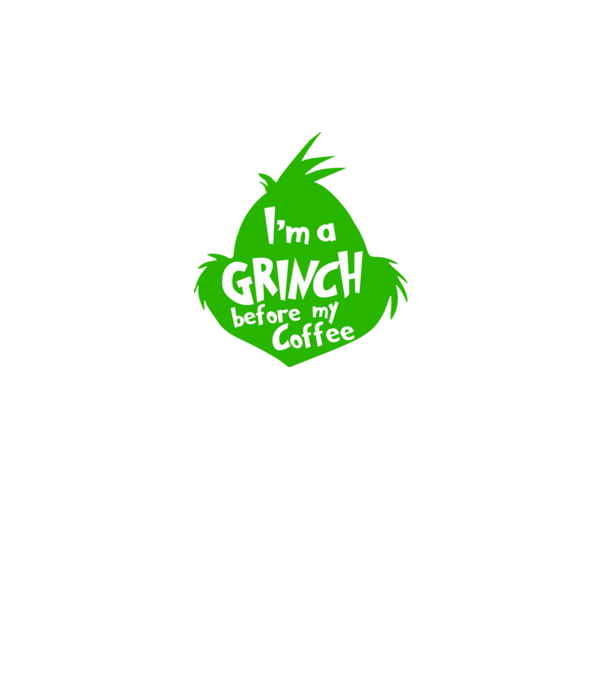 Grinch before coffee model negru pe tricou