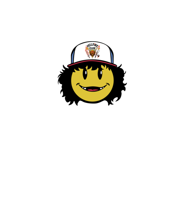 dustinhappyface model roșu pe tricou