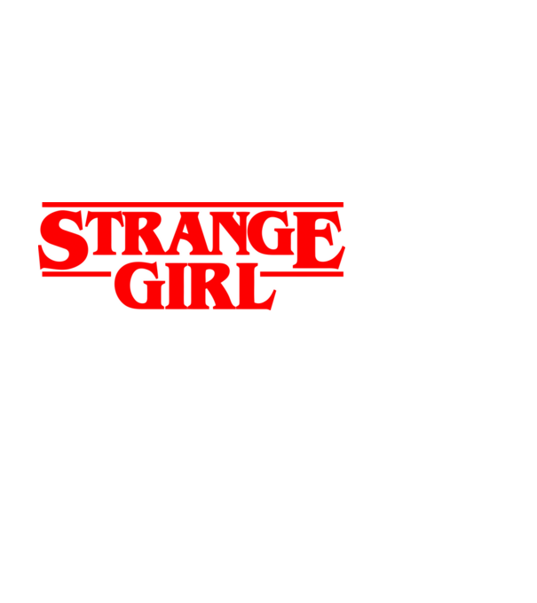 strange girl model negru pe tricou