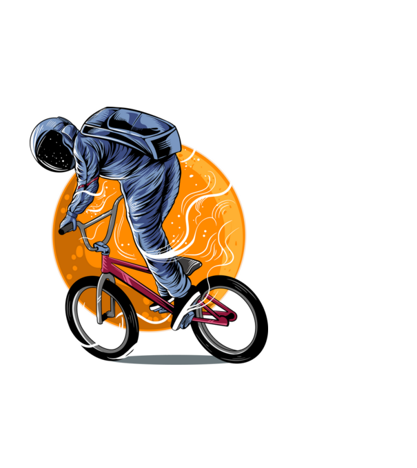 BMX space model negru pe tricou