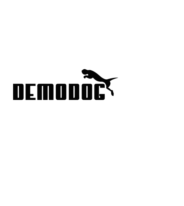 demodog logo black model negru pe tricou