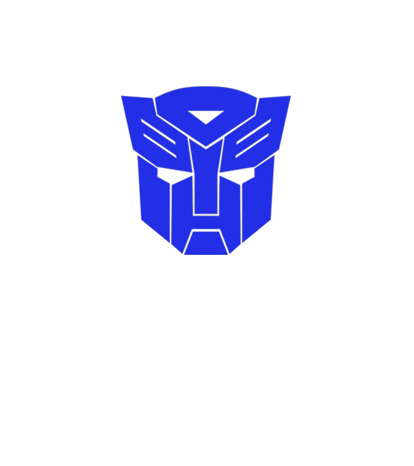 Autobot model alb pe tricou