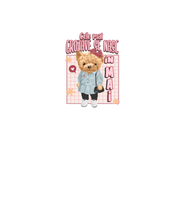 Teddy cele cool girl MAI model galben neon pe tricou