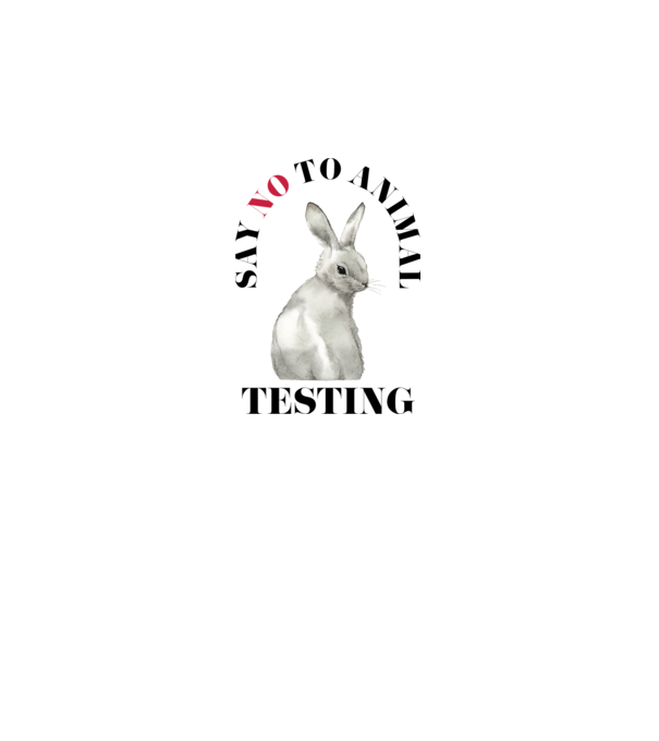Say NO to animal testing model alb pe tricou