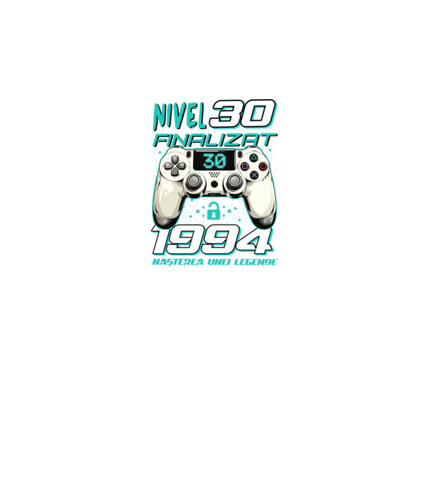 Nivel finalizat 30 1995 model negru pe tricou