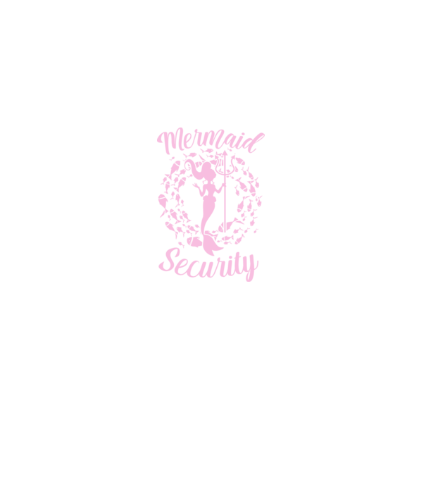 Mermaid Security girls model negru pe tricou
