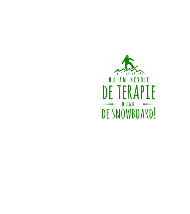 nu am nevoie de terapie doar de snowboard! model galben neon pe tricou