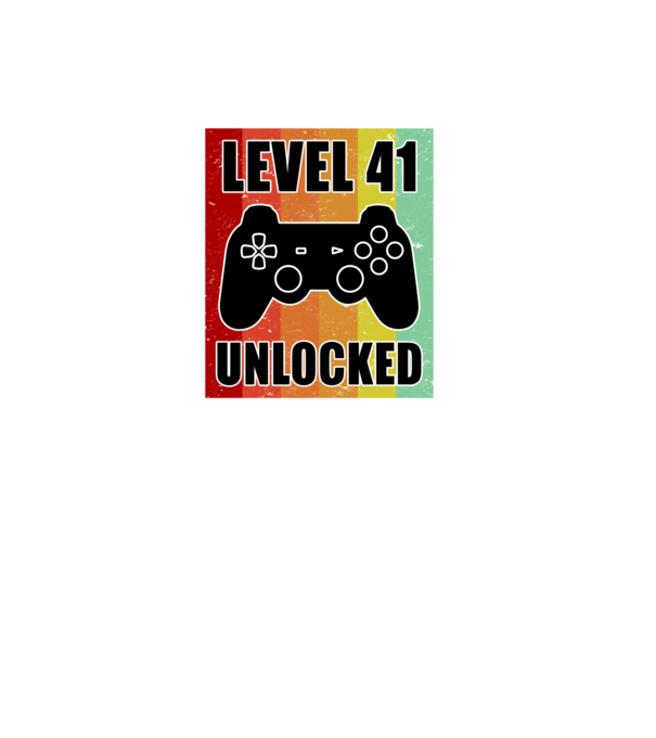 level 41 unlocked retro gamer model negru pe tricou