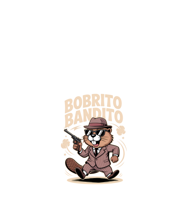 Bobrito Bandito model negru pe tricou