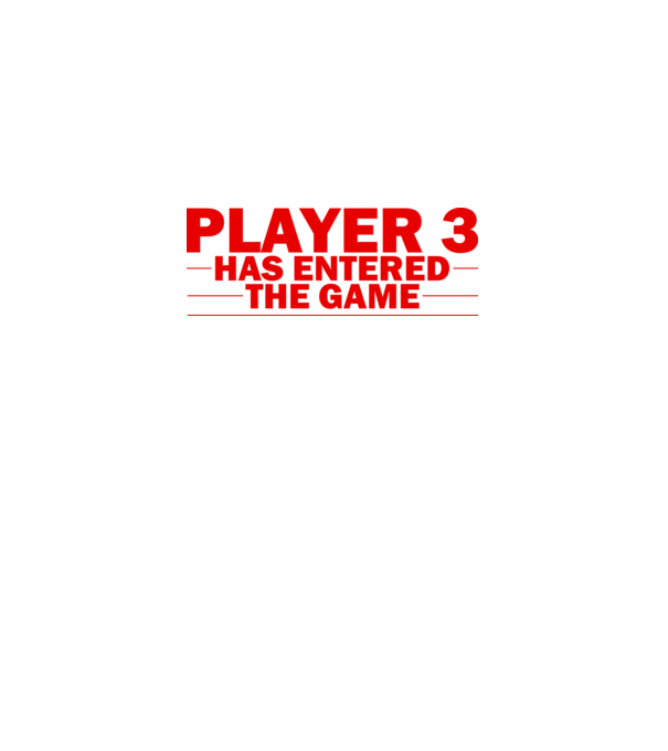 Player 3 entered the game model alb pe tricou