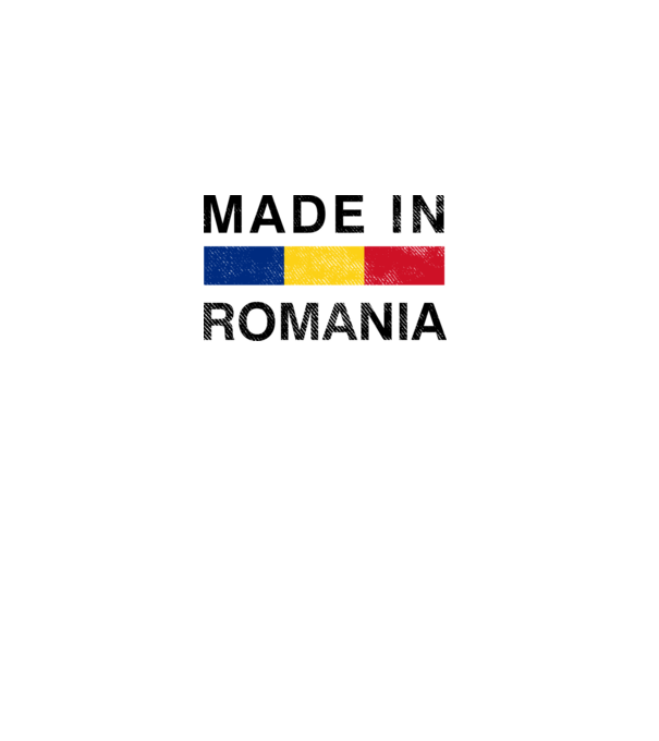 made in romania model alb pe tricou