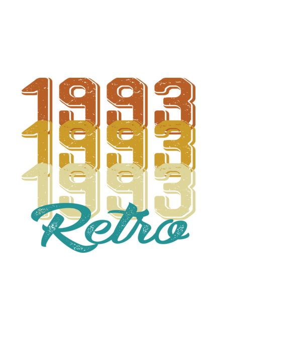 Retro 1993 model negru pe tricou