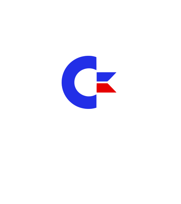 Logo Commodore model gri pe tricou