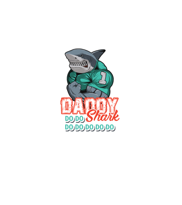 Daddy Shark do do do do model alb pe tricou