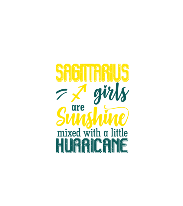 Sunshine with Hurricane SAGITTARIUS model negru pe tricou