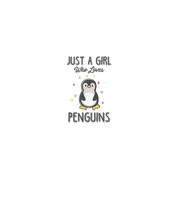 Just a girl who loves Penguins model alb pe tricou