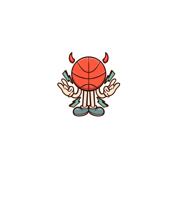Evil basketball model albastru jeanși pe tricou