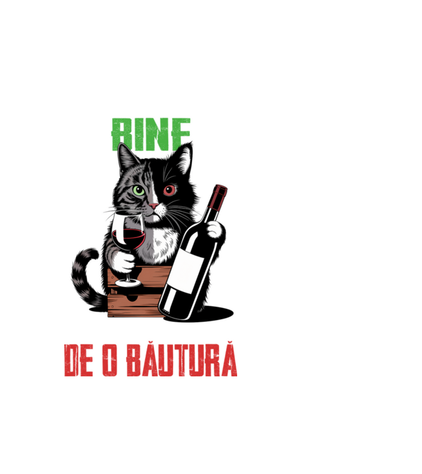 sunt bun pentru o băutură Negru model alb pe tricou