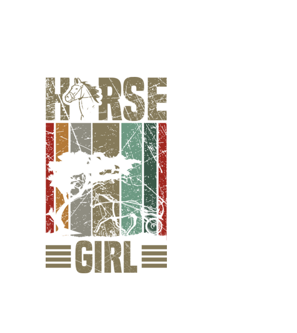 Horse girl model alb pe tricou