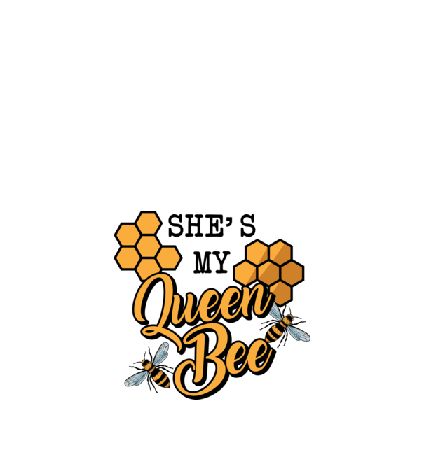 Queen Bee model nisipiu pe tricou
