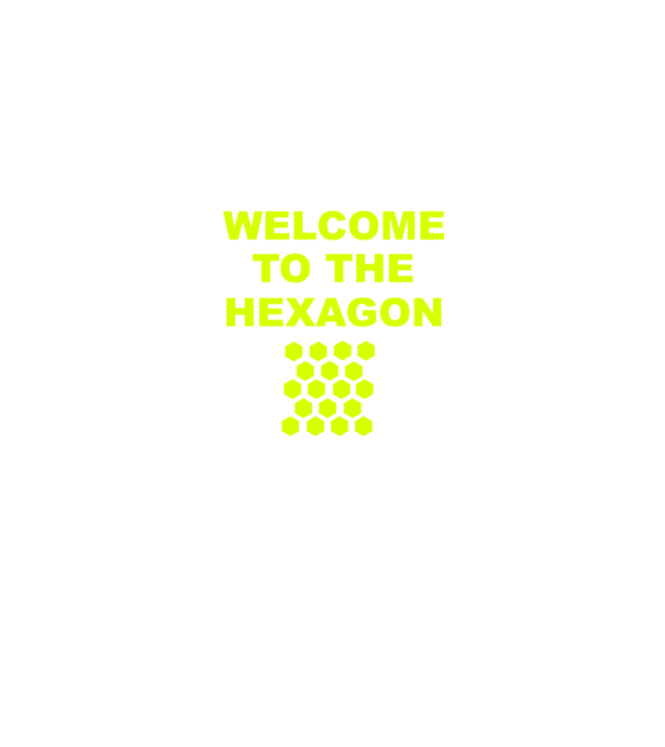 Welcome to the hexagon model roșu pe tricou