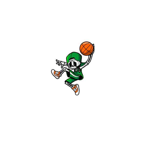 Basketbone model negru pe tricou