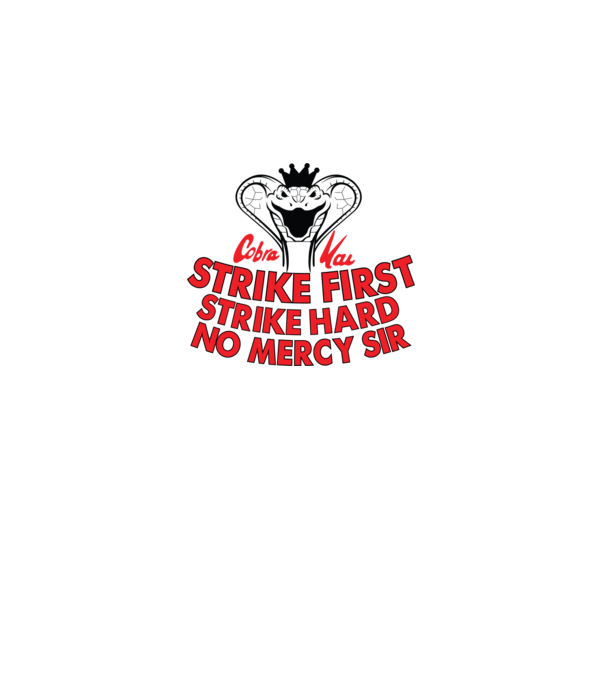Strike first strike hard logo model alb pe tricou