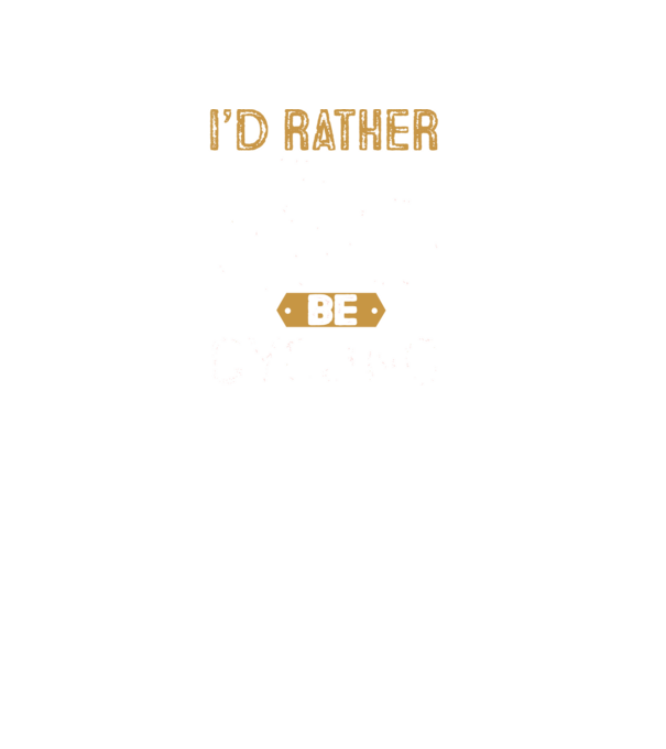 I'd rather be cycling model negru pe tricou