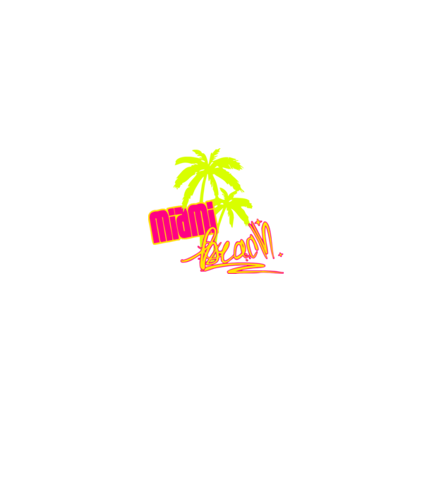 Miami beach model albastru închis pe tricou