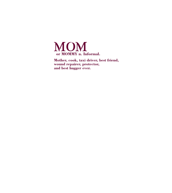 Mom definition model nisipiu pe tricou
